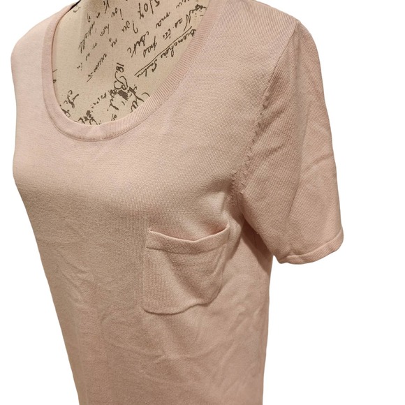 Soft‎ Surroundings Medium Stretchy Relaxed Fit Light Pink Blouse - Picture 2 of 7